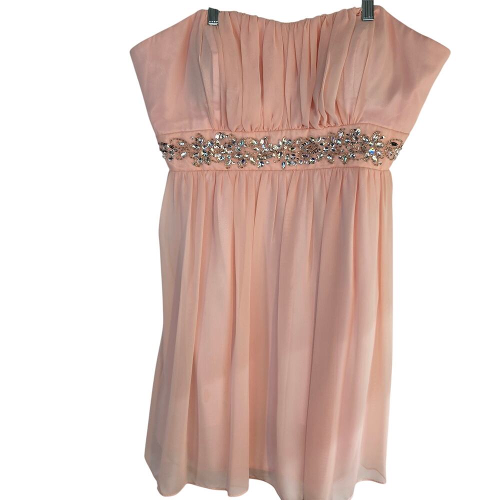 NWT Women's Fiesta Semi Formal Dress Pink 2X Fits Like XL Party Junior Prom